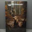 Ploceiny christian gifts for women-men,Religious canvas home decor for prayer room christmas decorations Jesus Running After Lost Lamb Picture Jesus and lamb poster wall decor A-392 (16"X24")