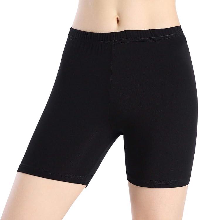 2 Pack Women Under Dress Tight Shorts and 1 Pack Leggings  Stretch Short Pants Thin Yoga Leggings Fitness L