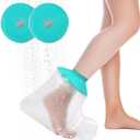 2PK Waterproof Leg Cast Cover for Showering - Reusable Shower Sleeve for Foot After Surgery, Watertight Non-Slip Adult Fracture Protector Bag, Water Proof Medical Covers for Heel/Foot/Wound/Bandages