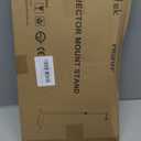 suptek Projector Stand Against Wall Hidden Stand, 360Swivel, Height Adjustable, Mini Projector Mount Bracket, Compatible with Home Office Video Vlog DVR Camera, PR001FP (6.6lbs capacity-46.8", Black)