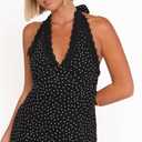 Petal & Pup Women's Stasia-Maxi-Halter-Dress-Black-White, Small 