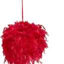 Meseey 12 Pcs Red Christmas Ornaments 3.5 Inch Faux Fur Pom Pom Ball Ornaments for Christmas Trees,Wreaths,Garlands,Crafts and Decorations