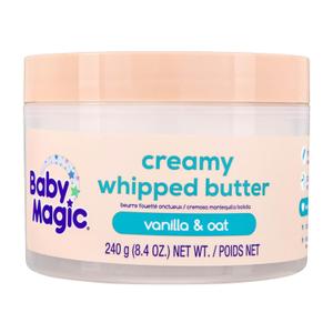 Baby Magic Creamy Whipped Butter, Vanilla & Oat, Helps Keep Skin Feeling Healthy and Baby Soft, Hypoallergenic, 8.4 fl oz.
