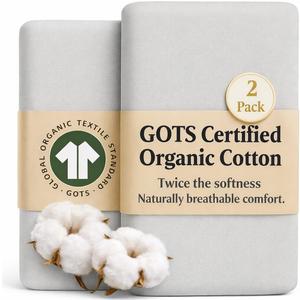 2 x GOTS Organic Bedside Bassinet Sheets 33x20 and 35x19 Compatible with Maxi COSI Iora, Baby Delight, Ronbei, Koola Baby Bond, Harppa Cudly 3 in 1 - Luxury Turkish Cotton - Boy, Girl