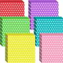 Fulmoon 300 Sheets Waxed Deli Paper Sheets for Food 12 x 12 Inch Polka Dot Dry Wax Paper Greaseproof Food Basket Liners Sandwich Wraps for Wrapping Bread Baking BBQ Picnic Party (Multicolor)