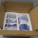 Selamica Ramekins with Lids, 8 oz Oven Safe Creme Brulee Ramekins with Covers, Souffle Dishes Pudding Custard Cups, Stackable Ceramic Small Ramekin Bowls Set for Baking, Dipping, Ice Cream, Set of 6, Vintage Blue