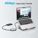 USB C Extension Cable 6.6FT (2 packs/240W/40Gbps/8K), Type C Extender Cables Fast Charging Male to Female Braided Data Cord, 60Hz Video Display Compatible with iPhone 16/PSVR2/MacBook/iPad/Magsafe