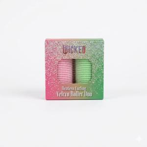 Wicked Heatless Curling Velcro Roller Duo (pink/green)