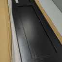 12"W x 57"H Americraft Two Equal Raised Panel Exterior Real Wood Shutters (Per Pair), Black