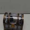 Pemalin Kids Transparent Antique Pirate Treasure Chest,Plastic Treasure Chest for Pirate Party