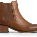 VELEZ Top Grain Leather Boots For Women- Comfortable Ankle Boot - Casual Booties Low Heels - Metallic Toe Cap - Handmade Stylish Shoes - Womens Casual Fashion Walking Size 40