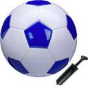 Soccer Ball Size 2 White Blue Outdoor and Indoor School Sports Activity Anti-Explosion Classic Design Suitable for Kids Toddler Boy Gift Training Practice