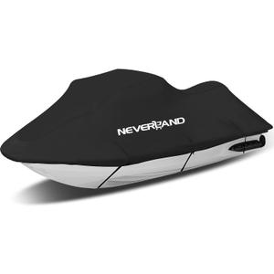 NEVERLAND Jet Ski Cover Jet Ski Covers 2 3 Seater 135'' to 145"(Black) | Waterproof Trailerable UV Resistant Heavy Duty with 2 Air Vents