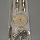 Gold Taper Candle Holder Set of 6, Brass Gold Tall Candlestick Holders, Metal Vintage Candle Stickers Long Holder Set, Pillar Decorative Candle Holder Fits 3/4 Inch Candle