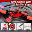 HYES Bow and Arrow for Kids, LED Light Up Archery Set with 12 Suction Cup Arrows, 1 Hanging Target, 3 Score Targets & 1 Quiver, Indoor Outdoor Sport Gifts for Boys Girls Ages 4-12, Black