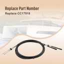 18ft Boat Throttle and Shift Control Cables, 600A Gen I Remote Cable Set, Fit for Mercury MerCruiser Marine Force Outboard Motors, Replaces CC17918 (2pcs)