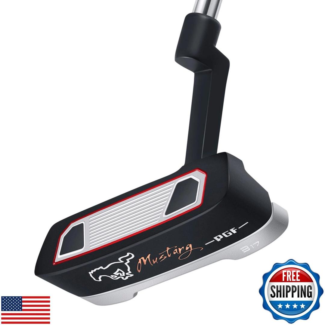 PGF Golf Mustang Blade B17 Golf Putter [ Black] [Left Handed] [Length:35"] C