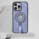 for iPhone 16 Pro Max Leather Case with Glitter Sparkly Shiny Stand | Fits for MagSafe (Sky Blue, iPhone 16 Pro Max)