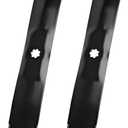 AM137327 High Lift Blades Compatible with John Dee re 42" Deck Cut, AM141032 Mower Blade Fit for D105 D125 D130 LT150 LA135 Z225 EZtrak Lawn Tractor, Replaces AM141034, M154061, M154062, 2 PACK