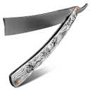 Mens Straight Razor  Barber Razor Blade (11.4") with Secure Grip for Precise Hairline & Beard Lines, Carbon Steel Blade for Accurate & Smooth Shaving  Designed for Daily Grooming & Barbershop Use
