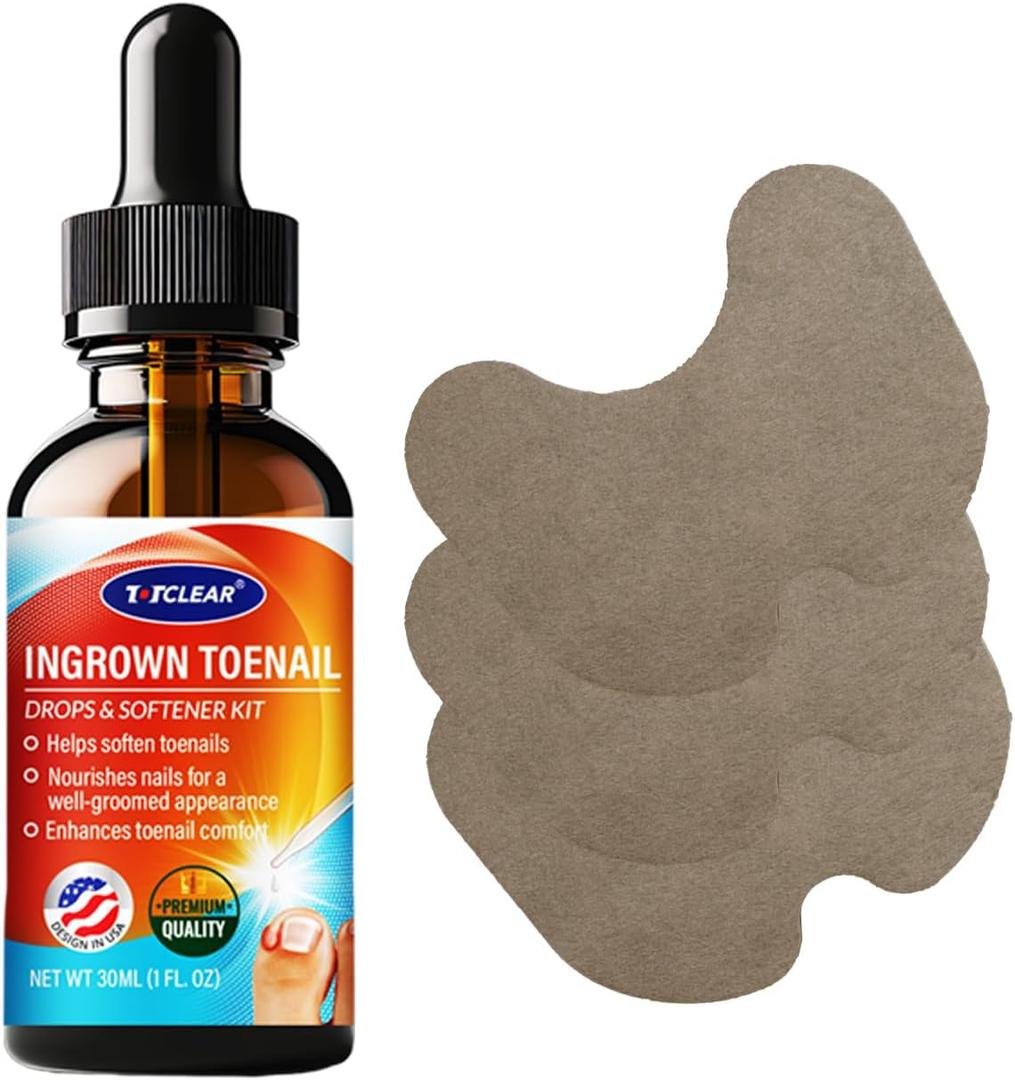 Ingrown Toenail Drops with Patches - Herbal Toenail Drops - 5 ml
