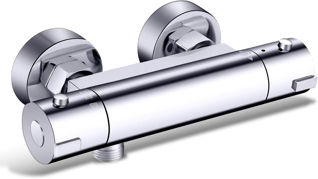 4 Inch Thermostatic RV Shower Faucet Valve - Ensures Constant Water Temperature,No More Repeated Temperature Adjustments,Provide The Coziest Bathing Experience For The Elderly and Kids