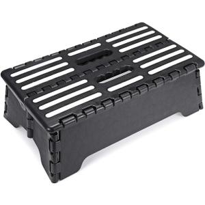 5 Inch Folding Step Stool with Non-Slip Mat. Made of Incombustible Plastic, Can Withstand Over 250 Pounds. Collapsible Step Suitable for Kitchen, Bathroom, Bedroom, Camping, Travel ect