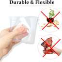 40 Pack 4/5/6/7 Inch Clear Nursery Pots with Drainage and Saucer, Clear Plastic Planter Pots for Plants, Flexible Seed Starting Pots for Succulents, Small Herbs, Annual Flowers