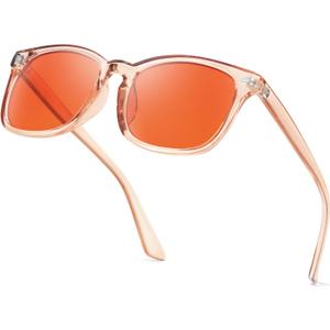 TJUTR 99.9% Blue Light Blocking Sleep Glasses, Professional 2.0 AR Coatings Amber Lens for Computer Reduce Eyestrain