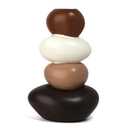 Stone Rock Shape Decorative Vase – Hollow Rock Sculpture Ornament, Rustic Stone Style Home Decor, Table Centerpiece, Minimalist Vase for Living Room, Office, Garden Decoration