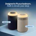 BLUEAIR Purifier for Bedroom - Mini Restful - Sunrise Clock with HEPASilent Filtration and Wake Up Light - Cleans Air and Supports Circadian Rhythm - USB-C and App Connectivity, Blue