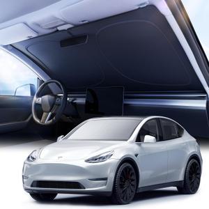 2025 Nmoiss Car Windshield Sun Shade [Dot Matrix Reflective Coating] Extended Edge No Light Leakage Design Cooling Protect Car Interior from UV Damage Medium