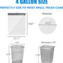 80 Counts 4 Gallon Small Drawstring Trash Bags, Small Garbage Bags Code a fit 10-15 Liter, 3.5-4 Gal Mini Trash Bag, White Trash Bin Liners for Home Office Kitchen Bathroom Bedroom