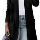 ANRABESS Women's Long Cardigan Sweater 2025 Fall Fashion Casual Oversized Knit Open Front Coatigan Jacket Coat Outfits (Black), S