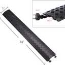 Small 1 Piece - Floor Cord Cover Cord Protector Drop Over Drop Trak Cable Ramp for Office Warehouse - Black