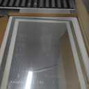 LED Bathroom Mirror with Lights 36"x24" Smart Wall-Mounted LED Mirror Lighted Bathroom Mirror with Stepless Dimmable, Touch Screen Button, Anti-Fog, Memory Function, Adjustable Colors