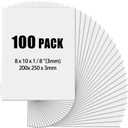 Frienda 100 Pack Foam Boards 1/8 Inch Thickness Foam Poster Boards Core Backing Board for Projects Presentation Board for School Crafts Office Art Projects(8x10x0.125 Inches,White)