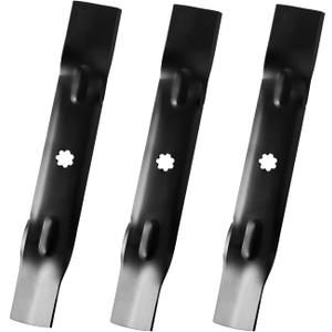 (3 Pack) Replacement Lawn Mower High Lift Blades for John Deere GY20852 GX21784 AM141035 AM137757, Fits LA140 LA145 LA165 D140 for 48 Deck Mower
