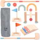 umu® Wooden Mini Golf Set for Kids – 6 Obstacles, Indoor and Outdoor Golf Toy with Balls and Clubs – Creative Learning Toy for Boys and Girls Ages 3 4 5 6