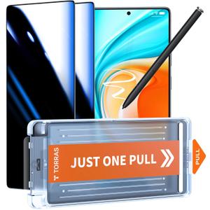 TORRAS for Samsung Galaxy S25 Ultra Privacy Screen Protector [Military-Grade 9H+ Aerospace Tempered Glass] [One-Pull Installation] Anti Spy Screen Protector Samsung Galaxy S25 Ultra 6.9 (2 Pack)