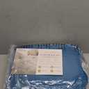 JOLLYVOGUE Teal Twin Size Comforter Set, 2 Pieces Seersucker Lightweight Fluffy Bedding Set, Twin Ruffle Comforter, All Season Soft Microfiber Shabby Chic Bed Set