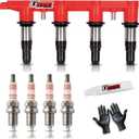 Upgraded Ignition Coil Pack and Spark Plug Compatible with 2011-2015 Chevy Cruze 1.8L, 2016 Cruze Limited 1.8L, 2012-2018 Chevy Sonic 1.8L, 2009-2011 Aveo 5 Aveo5 1.6L, 2009 2010 Pontiac G3 1.6L
