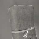 H.VERSAILTEX Sheer Linen Curtains 84 Inch Long Semi Sheer Curtains Draperies for Living Room/Bedroom Vintage Classical Floral Printing Window Treatment Grommet 2 Panels, Bluestone and Taupe