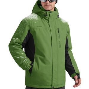 FREE SOLDIER Men's Waterproof Ski Snow Jacket Fleece Lined Warm Winter Rain Jacket with Hood Fully Taped Seams (Medium)