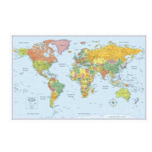 Rand McNally World Wall Map, 32"W x 50"H