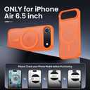 Tigowos Magnetic for iPhone Air Case Fits MagSafe 16FT Drop Resistant Matte Skin Feeling Back Cover Shockproof Slim Fit for iPhone 17 Air Phone Case 6.5 inch,Orange
