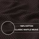 Homaxy 100% Cotton Waffle Weave Kitchen Dish Cloths, Ultra Soft Absorbent Quick Drying Dish Towels, 12 x 12 Inches, 6-Pack, Dark Brown