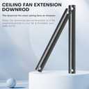 Ceiling Fan Downrod with Extension Cord,1 FT Downrod for Ceiling Fan,1 inch Outside Diameter,Ceiling Boom Suitable for a Wide Range of Fans (Black, 48in)