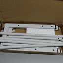 FAVOOSTY 2-Tier Expandable Shoe Rack, Adjustable Shoe Shelf Storage Organizer Space Saving Metal Free Standing Shoe Rack for Entryway Closet Doorway, White