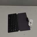 Universal Wireless Keyboards Ultra Light Portable Mini Keyboard with Adjustable Angle Stand & Leather Case,Computer Keyboards Rechargeable Travel Bluetooth Keyboard for iPad Android,Windows and iOS (Black)